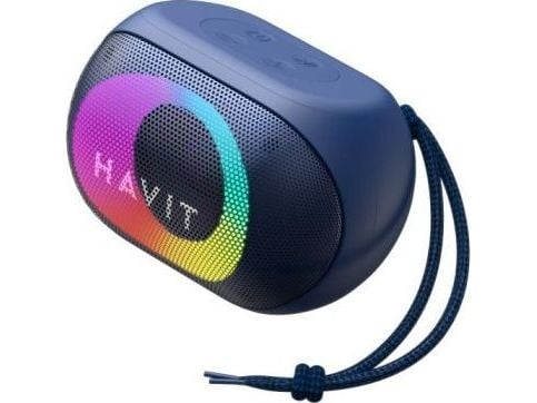 Havit 6939119088835, 5 cm, 8 W, Kabel & Trådlös, USB Type-A, Blå, Vattentät