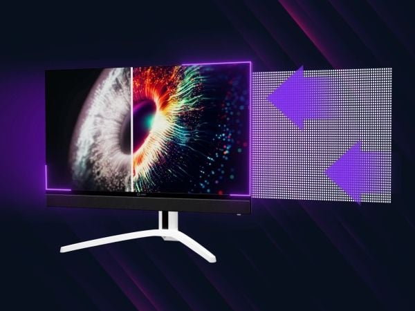 Lorgar LORGAR 27MP1 UHD MiniLED gamingmonitor Pro 27" 3840×2160 rask IPS flat, svart/melkegrå