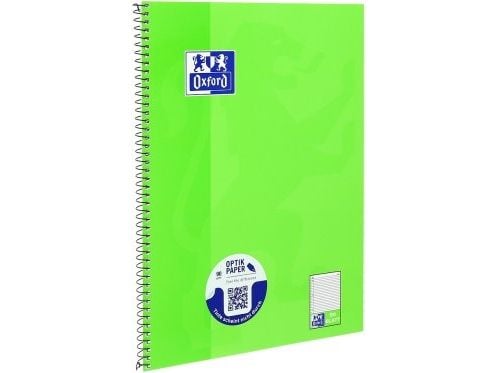 Oxford 100050357, Monokromatisk, Grønn, A4, 80 ark, 90 g/m², Linjerte ark