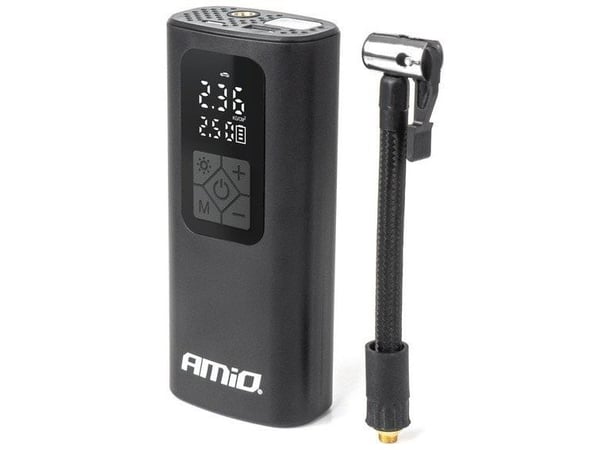 AMiO bilkompressor trådløs batteridrevet powerbank LED USB-C 40W AMIO-04377
