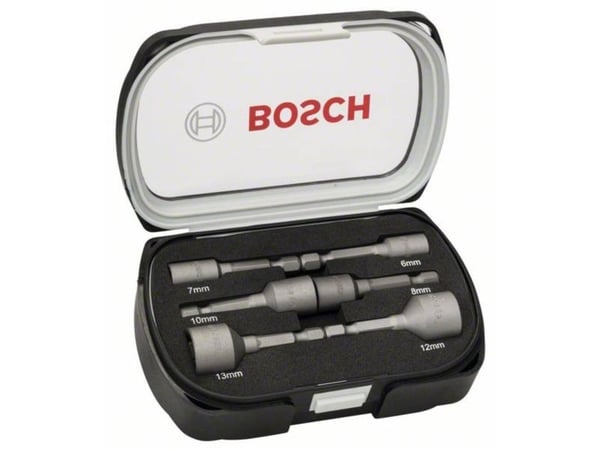 Bosch - Koppnøkkelsett - 6 deler - 6 mm, 7 mm, 8 mm, 10 mm, 12 mm, 13 mm - lengde: 50 mm