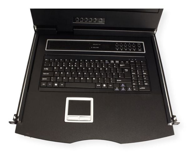 VALUE KVM-konsoli KVM-kytkimellä - 8 porttia - USB - Sveitsin - 48 cm (19")