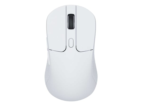 Keychron M3 - Mus - ergonomisk - optisk - 5 knapper - trådløs, kablet - 2.4 GHz, USB-C, Bluetooth 5.1 - hvit