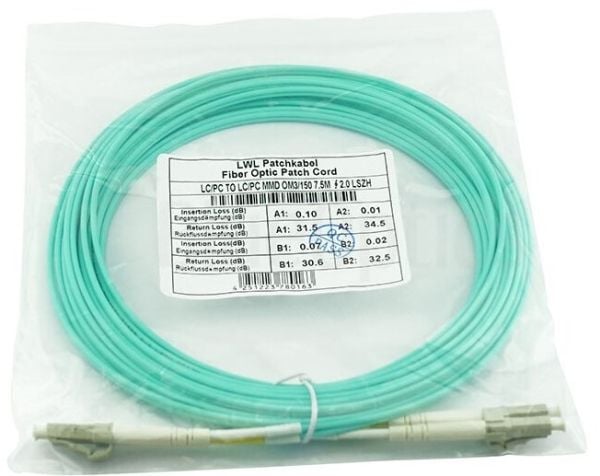 BlueOptics 050502T512000030M-BO, 30 m, LC/APC, OM3, 2x LC, 2x SC
