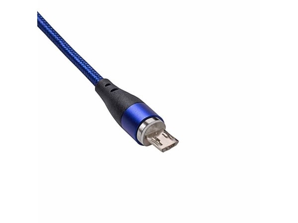 Akyga AK-USB-47 - USB-kabel - USB (hann) til USB-C (hann) magnetisk - 5 / 9 V - 3 A - USB Power Delivery (18 W) - blå
