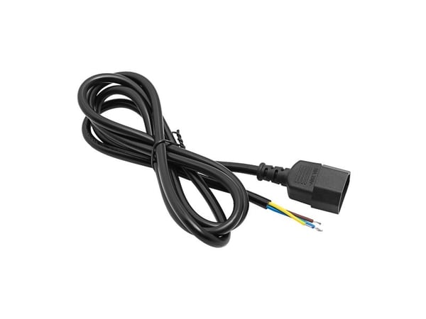 Akyga Virtajohto [1x IEC 60320 C13 pistorasia - 1x avoin pää] 1,5 m Musta