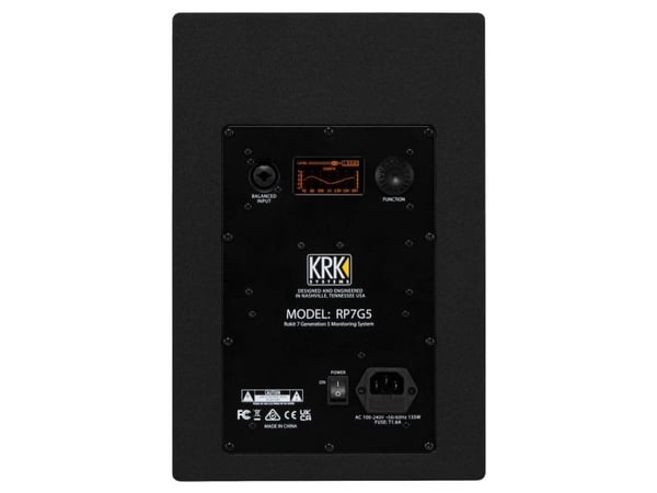 KRK Rokit RP7 G5, 2-veis, Koblet med ledninger (ikke trådløs), 36 - 40000 Hz, 5120 O, Sort