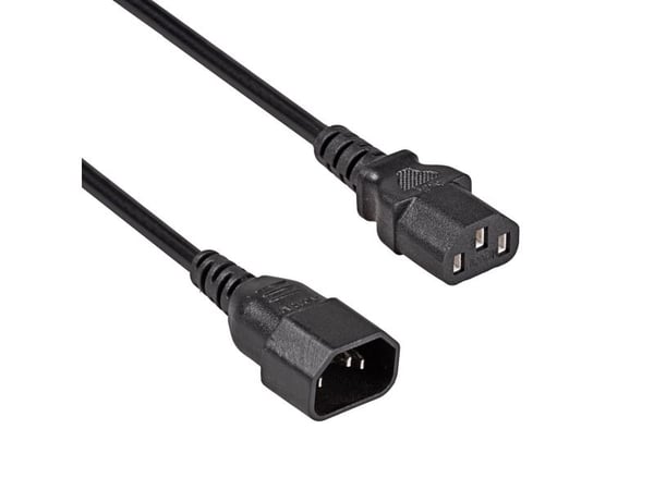 Akyga Power Connection -kaapeli [1x IEC-pistoke C14 - 1x IEC-liitäntä C13] 3 m Musta