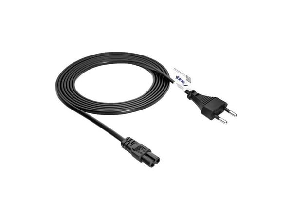 Akyga Power Connection -kaapeli [1x Euro-pistoke - 1x liitäntä pienille kodinkoneille C7] 3 m Musta