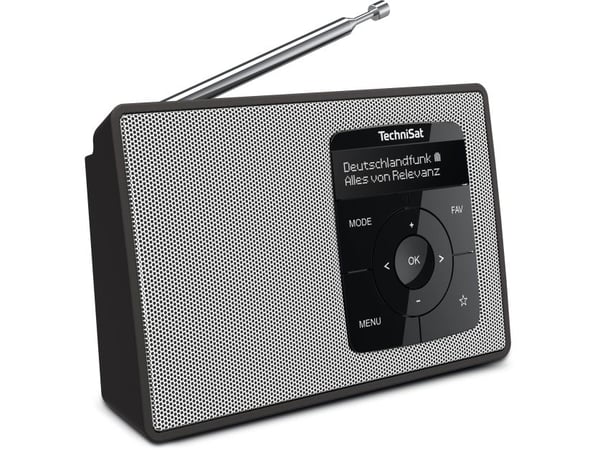 Pöytäradio TechniSat DIGITRADIO 2 DAB+, FM Herätystoiminto Musta/valkoinen