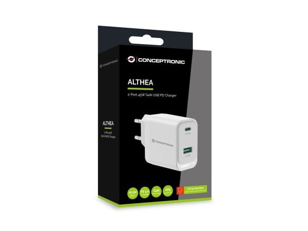 Conceptronic ALTHEA20W45, Sisätila, AC, 20 V, Valkoinen