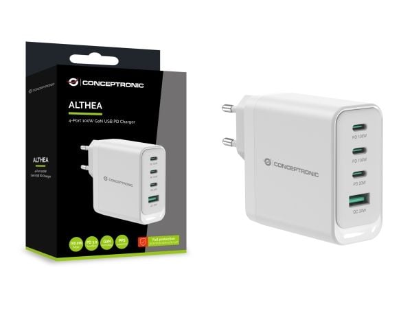 Conceptronic ALTHEA22W100, Sisätila, AC, 20 V, Valkoinen