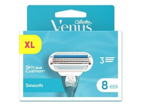 Gillette Venus Smooth, Kvinner, Gillette, Vinus Smooth, Blå, Hvit, 8 stykker
