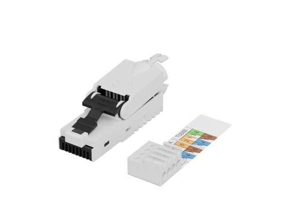 Lanview - Nätverkskontakt - RJ-45 (hane) - UTP - CAT 6a - zink