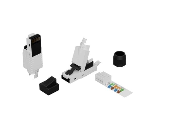 Lanview - Nätverkskontakt - RJ-45 (hane) - UTP - CAT 6a - zink