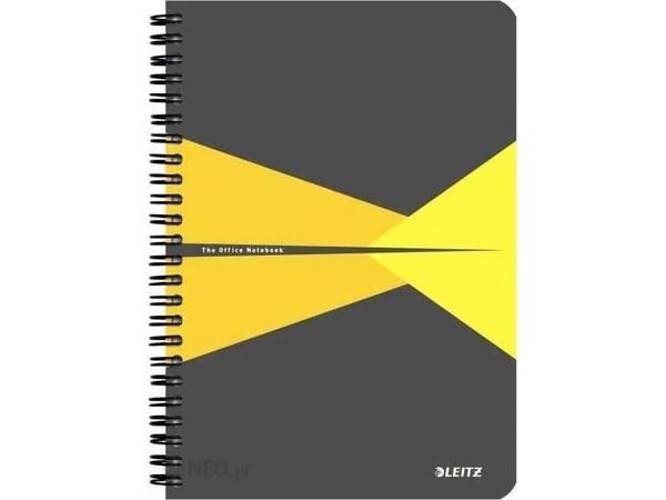 LEITZ "Office" collegeblock, DIN A4, vuorattu, 90 arkkia, punainen laminoitu kartonkikansi, 90 g/m², helpottaa kirjoittamista - 1 kpl (4648-00-25)
