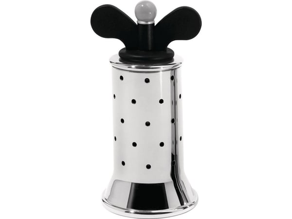 Alessi B 9098 Salt/Pepper Mill with Polyamide Wings Black in 18/10 Stainless Steel Mirror Polished