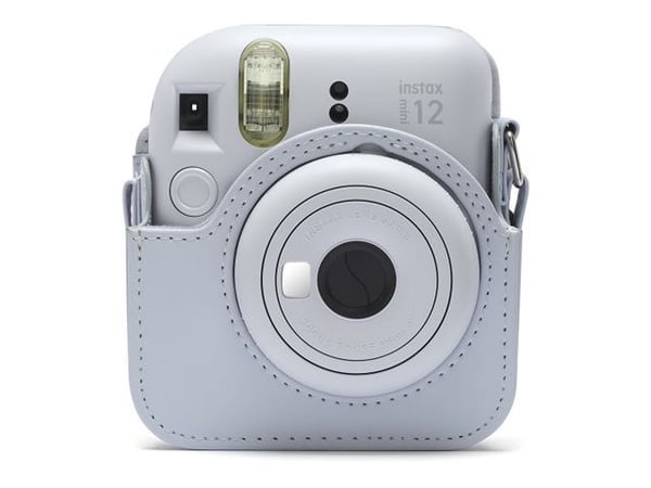 Fujifilm Instax - Eske for kamera - kunstlær - clay white - for Instax Mini 12