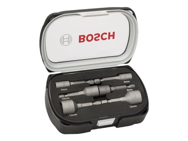Bosch - Koppnøkkelsett - 6 deler - 6 mm, 7 mm, 8 mm, 10 mm, 12 mm, 13 mm - lengde: 50 mm