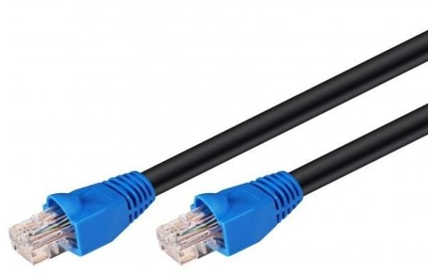 MicroConnect - Nettverkskabel - RJ-45 (hann) til RJ-45 (hann) - 5 m - 6.2 mm - UTP - CAT 6 - utendørs, uten hindringer - svart