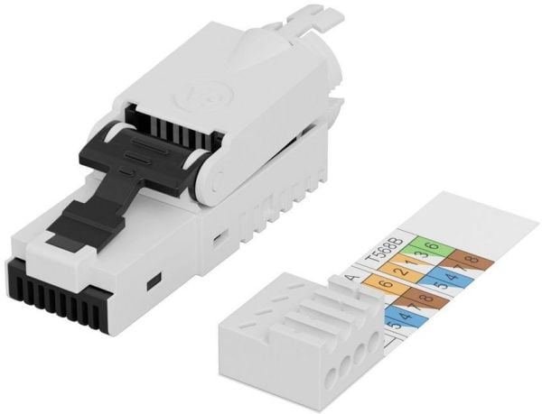 Lanview - Nätverkskontakt - RJ-45 (hane) - UTP - CAT 6a - zink