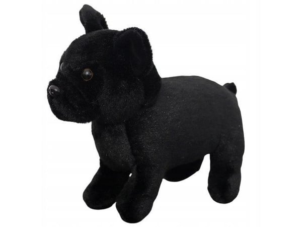 Pehmo maskotti halaa pientä koiraa Musta 19cm