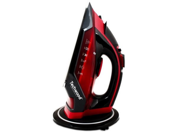 Techwood TFS-246 strykejern tørr & damp keramisk såle 2400 W svart/rød