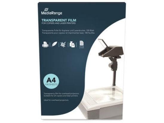 MediaRange MRINK160, Gjennomsiktig, Laser, A4 (210×297 mm), 100 µm, 100 ark