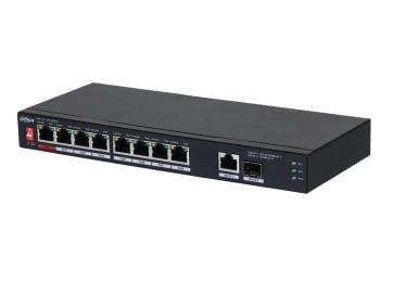Haarukkakytkin|DAHUA|PFS3110-8ET1GT1GF-96|Pöytä/jalusta|8x10Base-T / 100Base-TX|1x10Base-T / 100Base-TX / 1000Base-T|2x1000Base-T|PoE-liitännät 8|9...