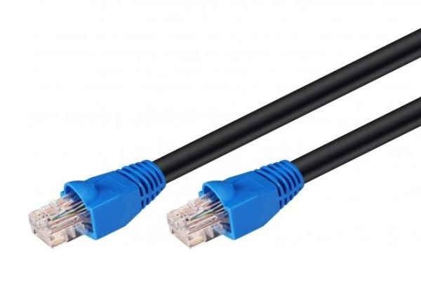 MicroConnect - Nettverkskabel - RJ-45 (hann) til RJ-45 (hann) - 5 m - 6.2 mm - UTP - CAT 6 - utendørs, uten hindringer - svart