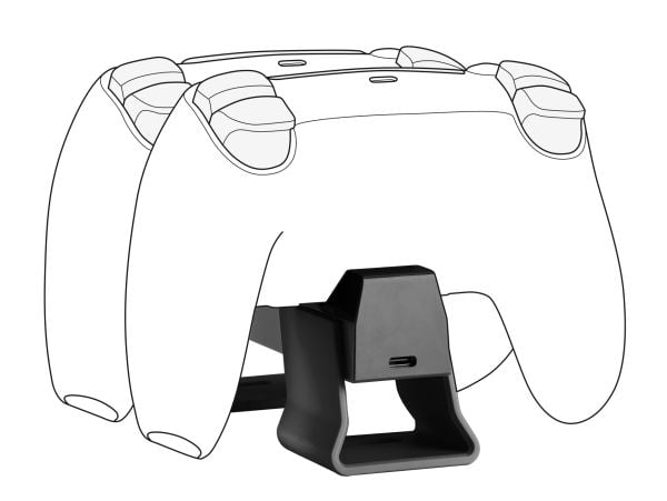 SPEEDLINK TWINDOCK, PlayStation 5, Ladestativ, Sort, USB, Koblet med ledninger (ikke trådløs), 3 timer