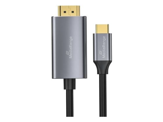 MediaRange MRCS217, 1,8 m, USB Type-C, HDMI, Hankjønn, Hankjønn, Rett