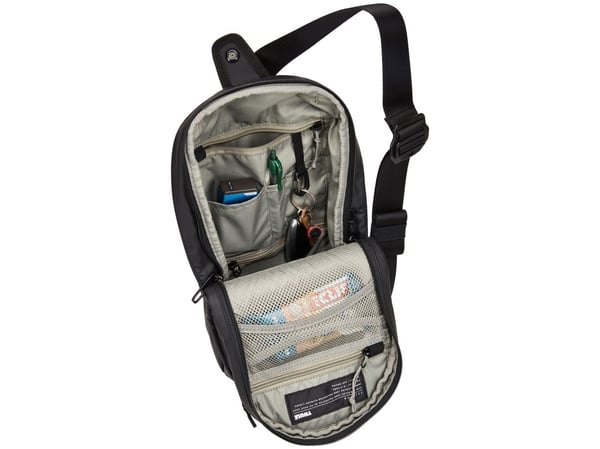 Thule Tact TACTSL08, Mann, Diagonalt hengende bag, Glidelås, Mobillomme, Nøkkellomme, Pennelomme, Nettbrettslomme, Glidelåslomme, 17,8 cm (7"), Sort