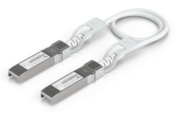 Ubiquiti UniFi - Direkte 25GBase-koblingskabel - SFP28 (hann) til SFP28 (hann) - 30 cm - 4.5 mm - hvit