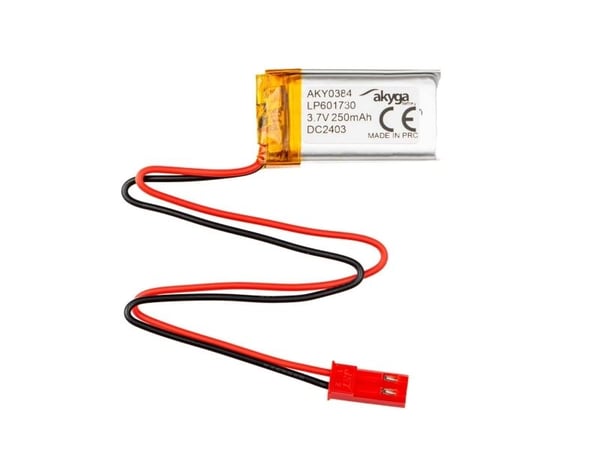 Akyga - Bakterier - 3,7V - Li-pol - 250 mAh (JST)