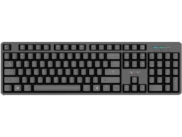 Acer USB Wired Keyboard, Täysikokoinen (100 %), Langallinen, USB, QWERTY, musta