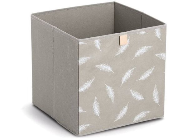 Zeller Fjær oppbevaringsboks taupe 32,0 x 32,0 32,0 cm (14537)