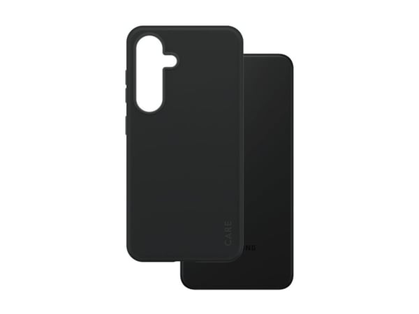 CARE by PanzerGlass - Bakdeksel til mobiltelefon - Qi - mikrofiber, polykarbonat (PC), gummibelegg, silikon - svart - for Samsung Galaxy S24