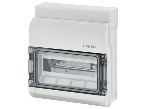 Hensel 61001141 KV 9112 NT Pieni jakotukki Pinta-asennettava Jakojakojen lukumäärä = 12 Rivien lukumäärä = 1 Sisältö 1 kpl