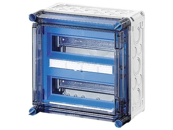 MI-kapsling 2x12 moduler PE+N gångjärnslock