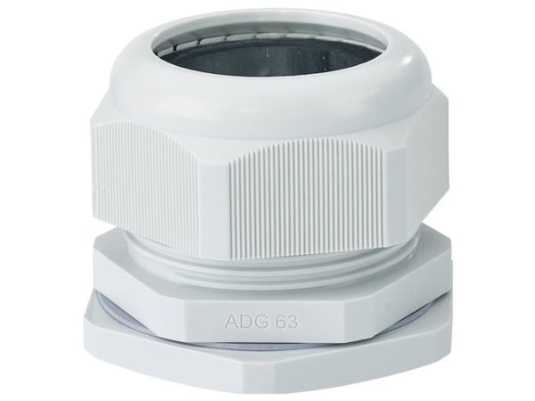 Hensel ADG 63 36001083 Kaapeliläpivienti iskunkestävä, lukkomutterilla, vedonpoistolla, tiivisteellä M63 Muovi Harmaa 4 kpl