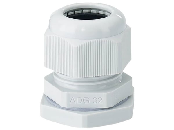 Hensel ADG 32 36001080 Kaapeliläpivienti iskunkestävä, lukkomutterilla, vedonpoistolla, tiivisteellä M32 Muovi Harmaa 20 kpl