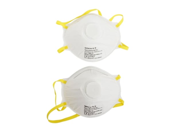 Work it by millarco® FFP2 støvmaske med ventil 2-pak