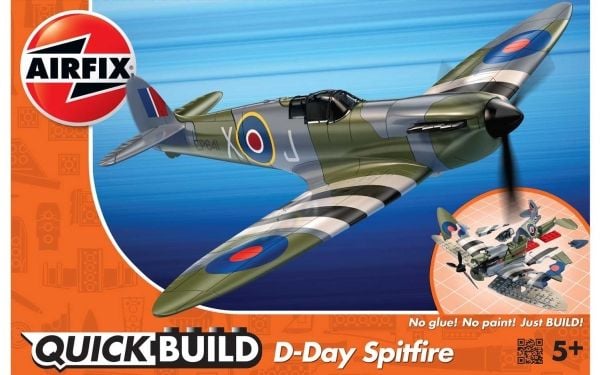 Airfix J6045, Flymodell med fastvinge, Monteringssett, D-Day Spitfire, Alle kjønn, 34 stykker, 5 år