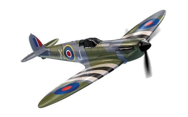 Airfix J6045, Flymodell med fastvinge, Monteringssett, D-Day Spitfire, Alle kjønn, 34 stykker, 5 år
