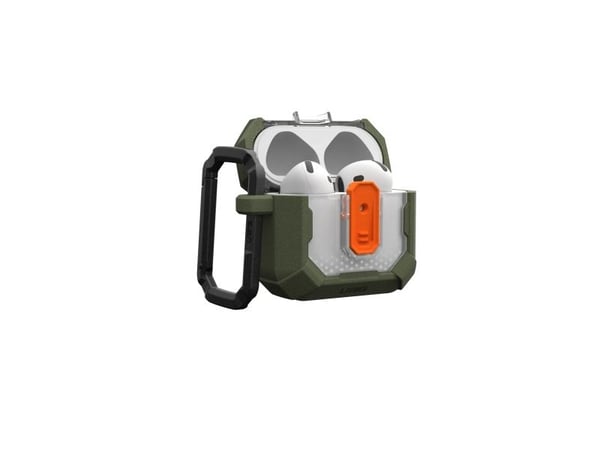UAG Plasma Series - Boksdeksel for ladeboks for tådløse ørepropper - termoplast-polyuretan (TPU), polykarbonat - olivengrå - for Apple AirPods 4
