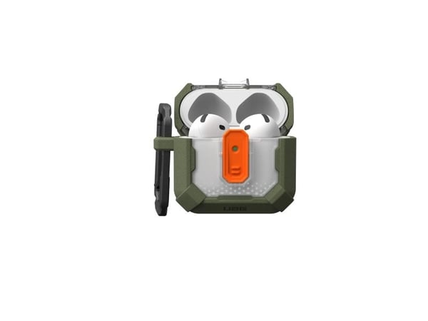 UAG Plasma Series - Boksdeksel for ladeboks for tådløse ørepropper - termoplast-polyuretan (TPU), polykarbonat - olivengrå - for Apple AirPods 4