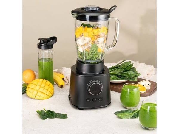Wilfa 609906, Bærbar blender, 1,8 l, Pulsfunksjon, Isknusing, 1800 W, Sort