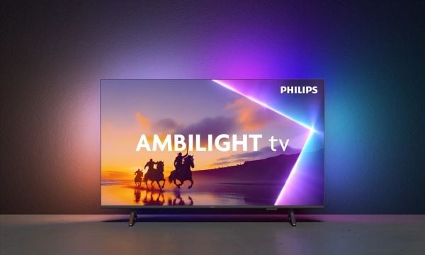 Philips 50PUS8550 - 50" Diagonalklasse LED-bakgrunnsbelyst LCD TV - QLED - Smart TV - TITAN OS - 4K UHD (2160p) 3840 x 2160 - HDR - matt svart
