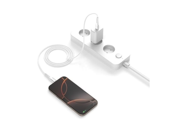 4smarts PrimeCord - USB-kabel - USB-C (hann) til USB-C (hann) - USB 2.0 - 20 V - 3 A - 1.5 m - USB-C Power Delivery (60W) - hvit